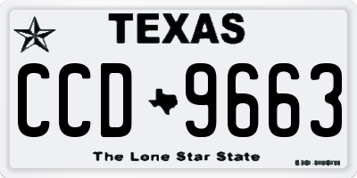 TX license plate CCD9663
