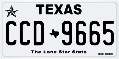 TX license plate CCD9665