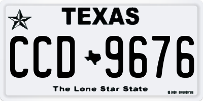 TX license plate CCD9676