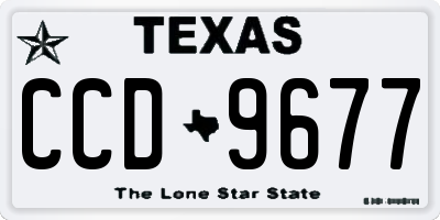 TX license plate CCD9677