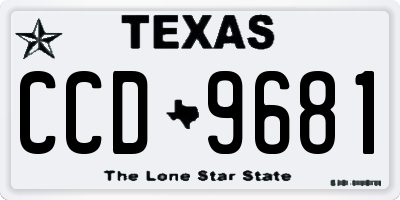 TX license plate CCD9681