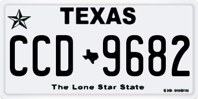 TX license plate CCD9682