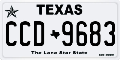 TX license plate CCD9683