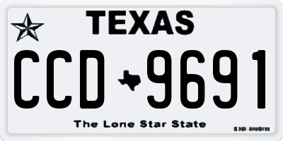 TX license plate CCD9691