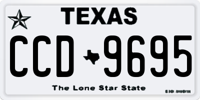 TX license plate CCD9695
