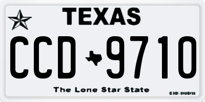 TX license plate CCD9710