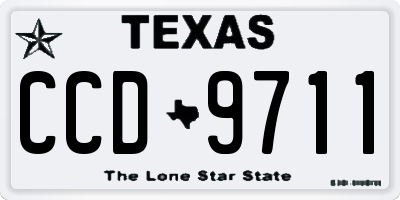 TX license plate CCD9711