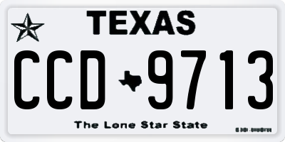 TX license plate CCD9713