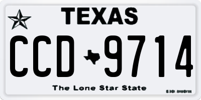 TX license plate CCD9714