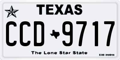 TX license plate CCD9717