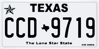 TX license plate CCD9719