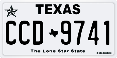 TX license plate CCD9741
