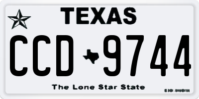 TX license plate CCD9744