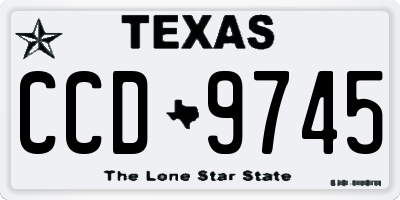 TX license plate CCD9745