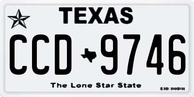 TX license plate CCD9746