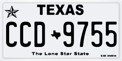 TX license plate CCD9755