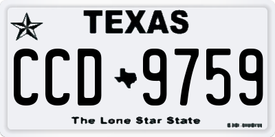 TX license plate CCD9759