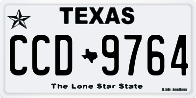 TX license plate CCD9764