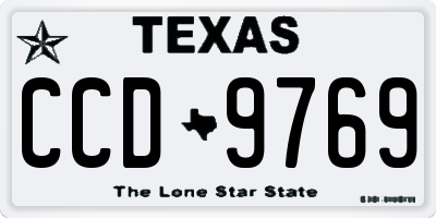 TX license plate CCD9769