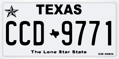 TX license plate CCD9771