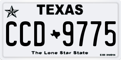 TX license plate CCD9775