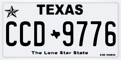 TX license plate CCD9776