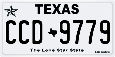 TX license plate CCD9779