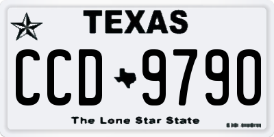 TX license plate CCD9790