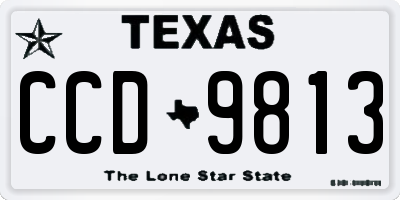 TX license plate CCD9813