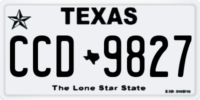 TX license plate CCD9827