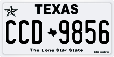 TX license plate CCD9856