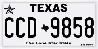TX license plate CCD9858