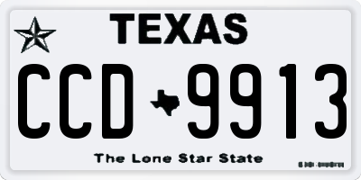 TX license plate CCD9913