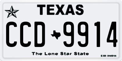 TX license plate CCD9914
