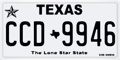 TX license plate CCD9946