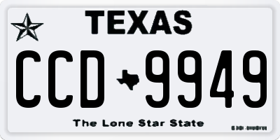 TX license plate CCD9949