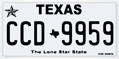 TX license plate CCD9959