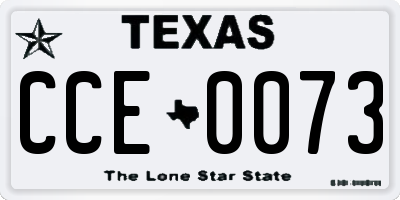TX license plate CCE0073