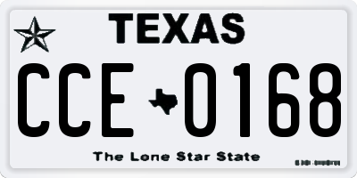 TX license plate CCE0168