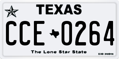 TX license plate CCE0264