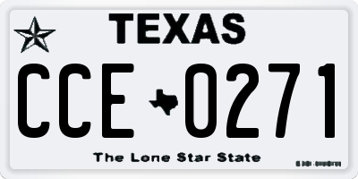 TX license plate CCE0271