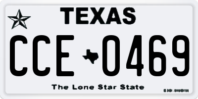 TX license plate CCE0469