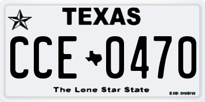 TX license plate CCE0470