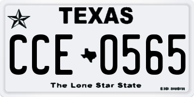 TX license plate CCE0565