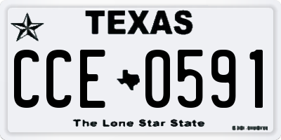 TX license plate CCE0591