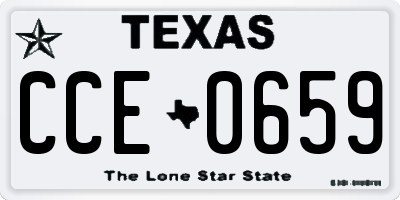 TX license plate CCE0659