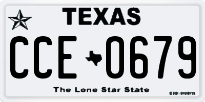TX license plate CCE0679