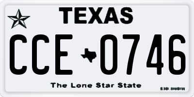 TX license plate CCE0746