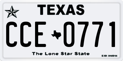 TX license plate CCE0771