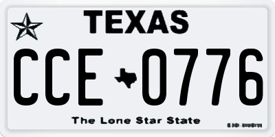 TX license plate CCE0776